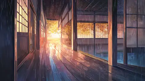 Rainy Porch Engawa lofi wallpaper rainy porch engawa 0652524644
