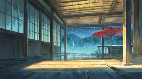 Rainy Porch Engawa lofi wallpaper rainy porch engawa 0832414314
