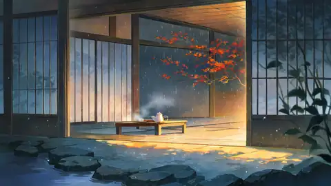 Rainy Porch Engawa lofi wallpaper rainy porch engawa 0833645957