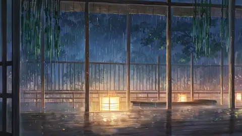 Rainy Porch Engawa lofi wallpaper rainy porch engawa 0884578655