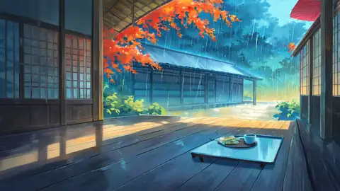 Rainy Porch Engawa lofi wallpaper rainy porch engawa 1591333030
