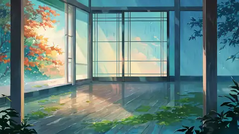Rainy Porch Engawa lofi wallpaper rainy porch engawa 2047466839
