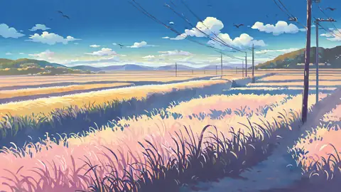Rice Fields Summer lofi wallpaper rice fields summer 0096811415