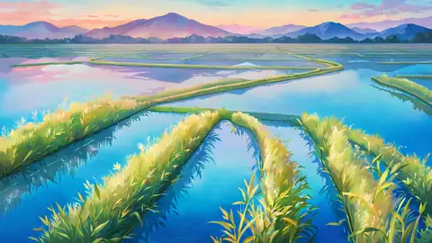 Rice Fields Summer lofi wallpaper rice fields summer 0378986417