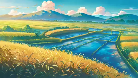 Rice Fields Summer lofi wallpaper rice fields summer 0648160842