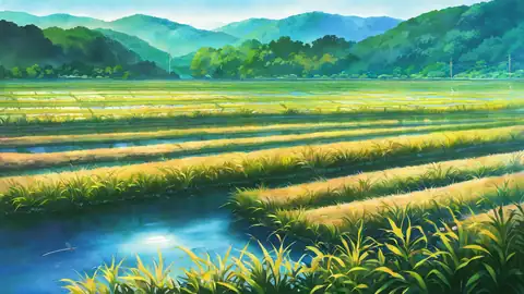 Rice Fields Summer lofi wallpaper rice fields summer 1510782470