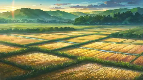 Rice Fields Summer lofi wallpaper rice fields summer 1638772373