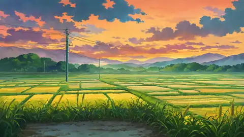 Rice Fields Summer lofi wallpaper rice fields summer 1697973648