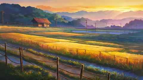 Rice Fields Summer lofi wallpaper rice fields summer 1704816470