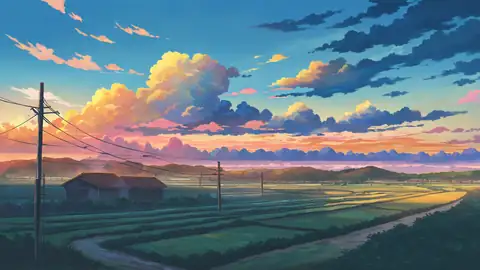 Rice Fields Summer lofi wallpaper rice fields summer 1739520776