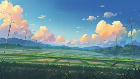 Rice Fields Summer lofi wallpaper rice fields summer 1782154992