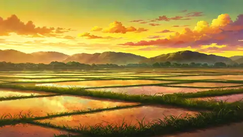 Rice Fields Summer lofi wallpaper rice fields summer 1983573596