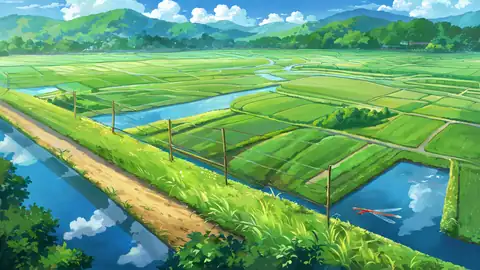 Rice Fields Summer lofi wallpaper rice fields summer 1997019237