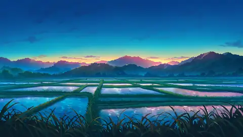 Rice Fields Summer lofi wallpaper rice fields summer 2014807705