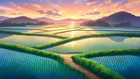Rice Fields Summer lofi wallpaper rice fields summer 2076994088