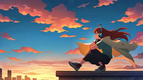 Rooftop Sunset lofi wallpaper rooftop sunset 0959260570