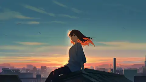 Rooftop Sunset lofi wallpaper rooftop sunset 1613358029