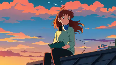 Rooftop Sunset lofi wallpaper rooftop sunset 2107055080