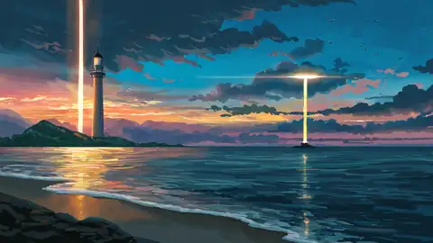 Seaside Lighthouse lofi wallpaper seaside lighthouse 1383848219