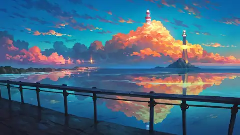 Seaside Lighthouse lofi wallpaper seaside lighthouse 1732760946