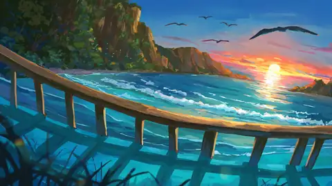 Seaside Lighthouse lofi wallpaper seaside lighthouse 1942142840
