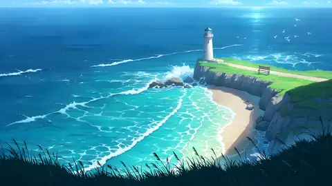 Seaside Lighthouse lofi wallpaper seaside lighthouse 2037524979