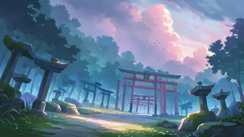 Shrine Torii lofi wallpaper shrine torii 1640363309