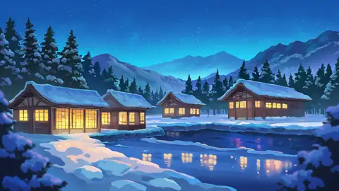 Snowy Mountain Village lofi wallpaper snowy mountain village 0264960311