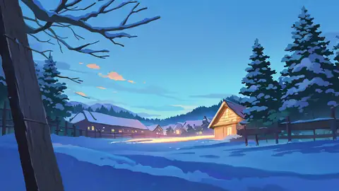 Snowy Mountain Village lofi wallpaper snowy mountain village 0291791911