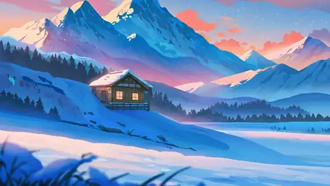 Snowy Mountain Village lofi wallpaper snowy mountain village 0489152953