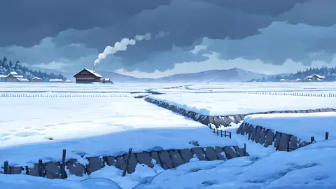 Snowy Mountain Village lofi wallpaper snowy mountain village 0507695113