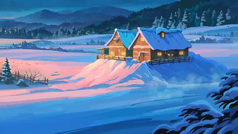 Snowy Mountain Village lofi wallpaper snowy mountain village 0530173832