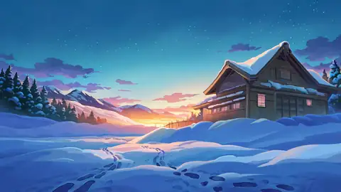 Snowy Mountain Village lofi wallpaper snowy mountain village 0571709648