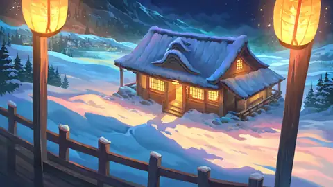 Snowy Mountain Village lofi wallpaper snowy mountain village 1240348763