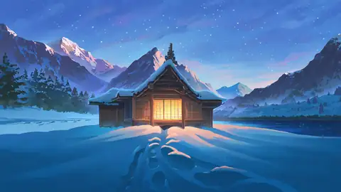 Snowy Mountain Village lofi wallpaper snowy mountain village 1766795667