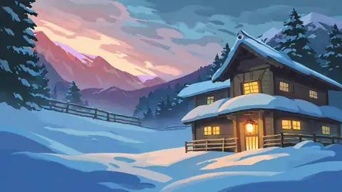 Snowy Mountain Village lofi wallpaper snowy mountain village 1782514941