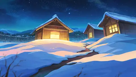 Snowy Mountain Village lofi wallpaper snowy mountain village 1946956946
