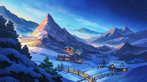 Snowy Mountain Village lofi wallpaper snowy mountain village 2076002415