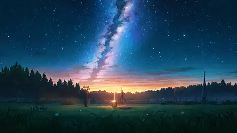 Stargazing Hilltop lofi wallpaper stargazing hilltop 0362775472