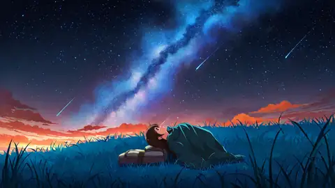 Stargazing Hilltop lofi wallpaper stargazing hilltop 0719599969