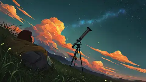 Stargazing Hilltop lofi wallpaper stargazing hilltop 1082153800