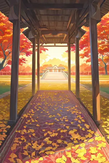 Autumn Maple Village lofi wallpaper autumn maple village 0335076899