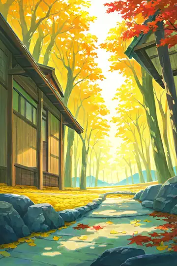 Autumn Maple Village lofi wallpaper autumn maple village 1015168709