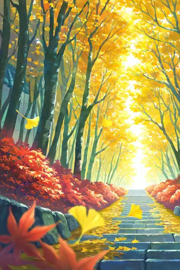 Autumn Maple Village lofi wallpaper autumn maple village 1107860915