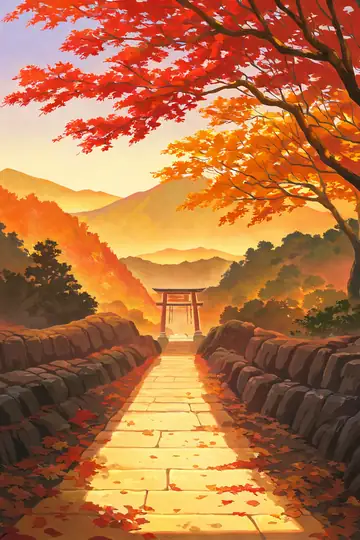 Autumn Maple Village lofi wallpaper autumn maple village 1158154167