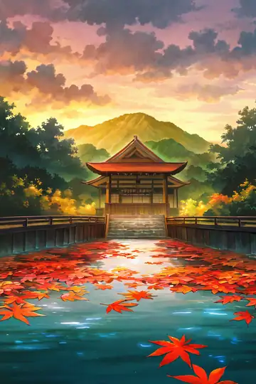 Autumn Maple Village lofi wallpaper autumn maple village 1192810388