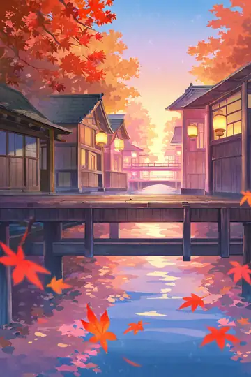 Autumn Maple Village lofi wallpaper autumn maple village 1232733382