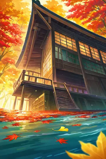 Autumn Maple Village lofi wallpaper autumn maple village 1488810681