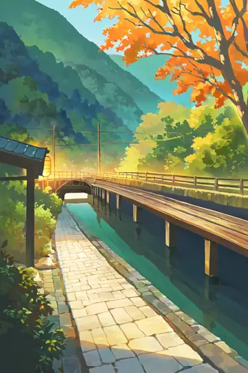 Autumn Maple Village lofi wallpaper autumn maple village 1638438517