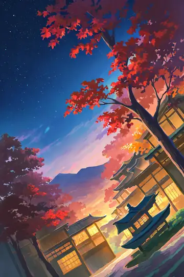 Autumn Maple Village lofi wallpaper autumn maple village 1872828945